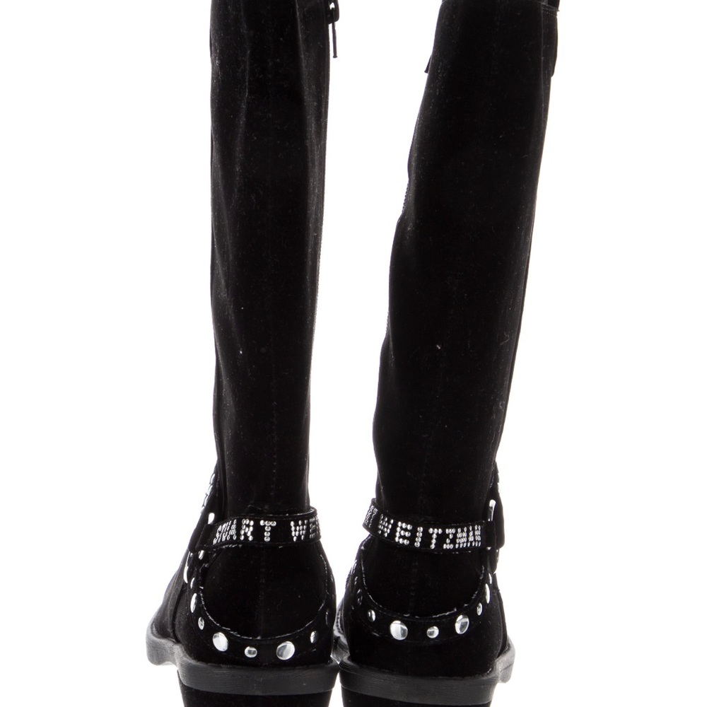 Nib Stuart Weitzman Black Suede Saloon Women's Bo… - image 6